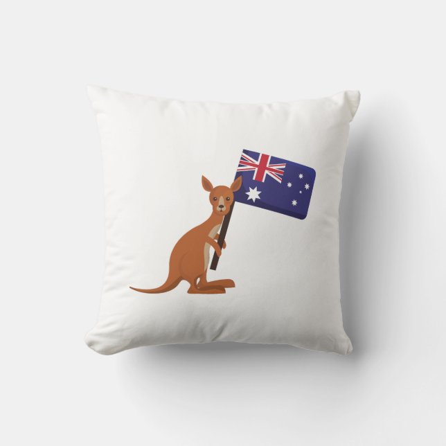 kangaroo australia flag kussen (Voorkant)