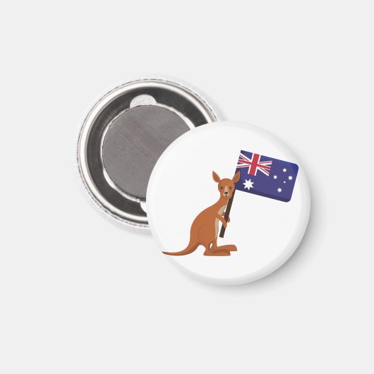 kangaroo australia flag magneet (Voorkant / Achterkant)