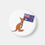 kangaroo australia flag magneet (Voorkant)