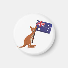kangaroo australia flag magneet