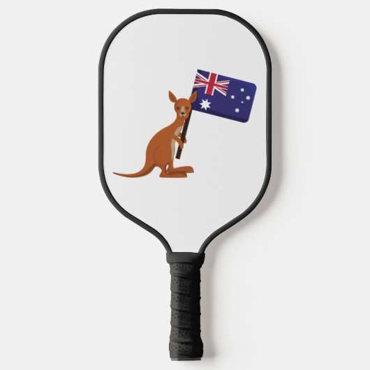kangaroo australia flag pickleball paddle (Voorkant)