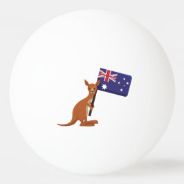 kangaroo australia flag pingpongbal