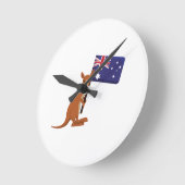 kangaroo australia flag ronde klok (Hoek)