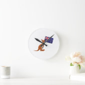 kangaroo australia flag ronde klok (Huis)