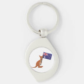 kangaroo australia flag sleutelhanger (Voorkant)