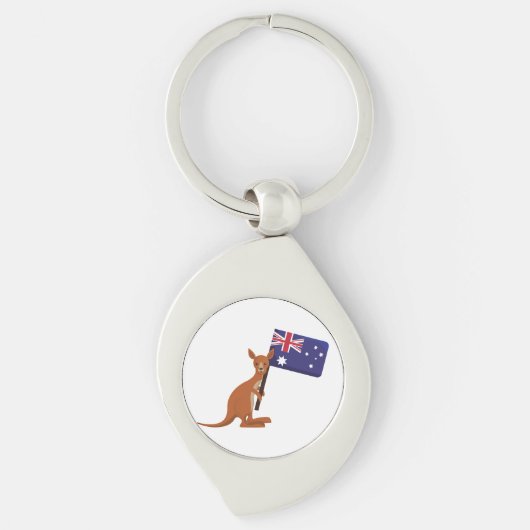 kangaroo australia flag sleutelhanger (Voorkant)