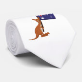 kangaroo australia flag stropdas (Opgerold)