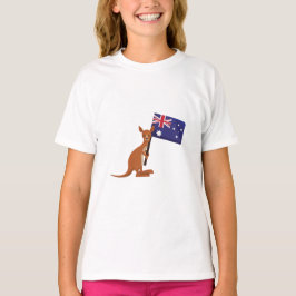 kangaroo australia flag t-shirt
