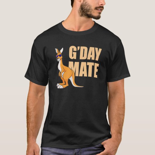 Kangaroo Australia G'Day Mate Australian Symbol T-shirt (Voorkant)