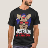 Kangaroo Australia Is Calling T-shirt (Voorkant)