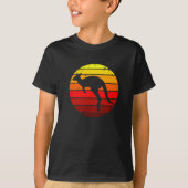 Kangaroo Australia Kangaroo Silhouette at Sunset T-shirt (Voorkant)