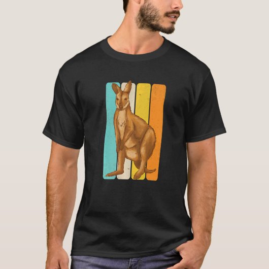 Kangaroo Australia Retro Kangaroo 2 T-shirt (Voorkant)