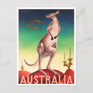 Kangaroo Australia vintage Briefkaart