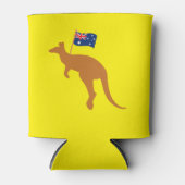 kangaroo australia vlag geel blikjeskoeler (Voorkant)