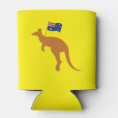 kangaroo australia vlag geel blikjeskoeler (Achterkant)