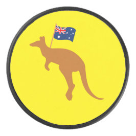 kangaroo australia vlag geel hockey puck