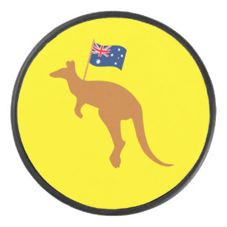 kangaroo australia vlag geel hockey puck
