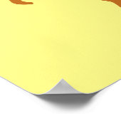 kangaroo australia vlag geel vierkant poster (Hoek)