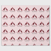 Kangaroo Australian Merry Kerstmis Cadeaupapier (Vlak)