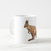 Kangaroo Australian Wildlife Coffee Mok (Voorkant links)