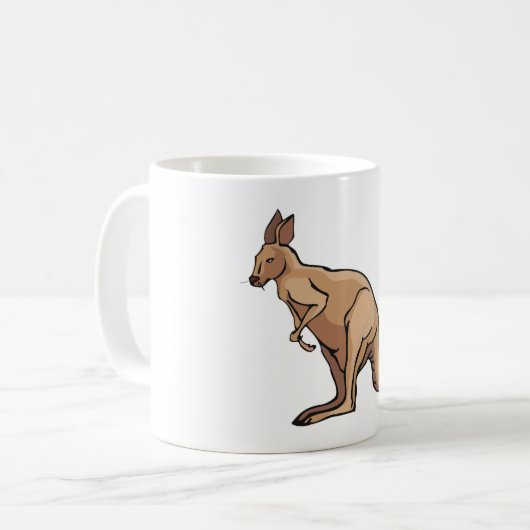Kangaroo Australian Wildlife Coffee Mok (Voorkant links)