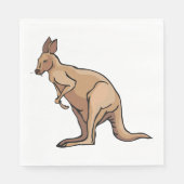 Kangaroo Australische Wilde Natuur Servetten (Voorkant)