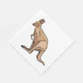 Kangaroo Australische Wilde Natuur Servetten (Hoek)