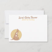 Kangaroo Baby shower Yellow Advice voor mama Kaart (Voorkant)