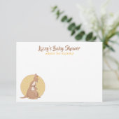Kangaroo Baby shower Yellow Advice voor mama Kaart (Staand voorkant)