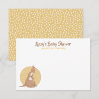 Kangaroo Baby shower Yellow Advice voor mama
