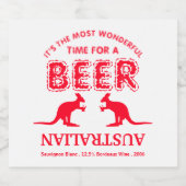 Kangaroo Beer, Australische kerst Bier Etiket (Enkel label)