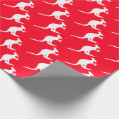 Kangaroo Beer, Australische kerst Cadeaupapier (Hoek)