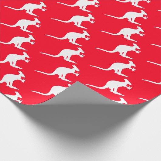 Kangaroo Beer, Australische kerst Cadeaupapier (Hoek)