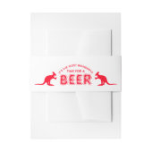 Kangaroo Beer, Australische kerst Uitnodigingen Wikkel (Voorkant Voorbeeld)