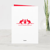 Kangaroo Beer, Australische kerstgroet Kaart (Achterkant)