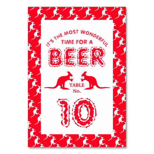 Kangaroo Beer, Australische kerstpartij Kaart (Voorkant)