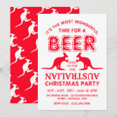 Kangaroo Beer, Australische kerstpartij Kaart (Voorkant / Achterkant)