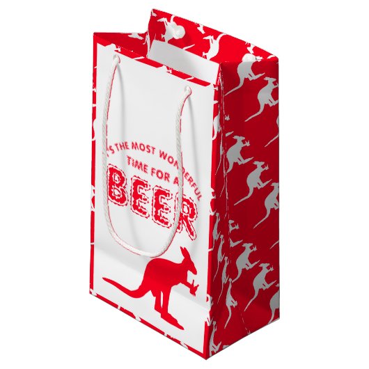 Kangaroo Beer, Australische kerstpartij Klein Cadeauzakje (Voorkant Gekanteld)