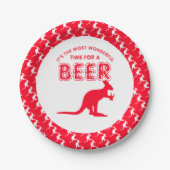 Kangaroo Beer, Australische kerstpartij Papieren Bordje (Voorkant)
