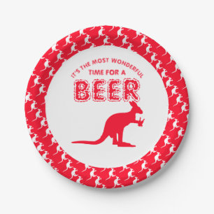 Kangaroo Beer, Australische kerstpartij Papieren Bordje