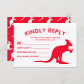 Kangaroo Beer, Australische kerstpartij RSVP (Voorkant / Achterkant)