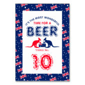 Kangaroo Beer, Australische vlag, kerstfeest Kaart (Achterkant)