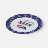 Kangaroo Beer, Australische vlag, kerstfeest Papieren Bordje (Gekanteld)