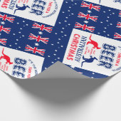 Kangaroo Beer, Australische vlag Kerstmis Cadeaupapier (Hoek)