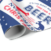 Kangaroo Beer, Australische vlag Kerstmis Cadeaupapier (Rol Hoek)