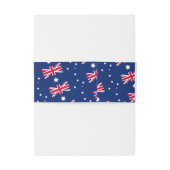 Kangaroo Beer, Australische vlag Kerstmis Uitnodigingen Wikkel (Achterkant Voorbeeld)