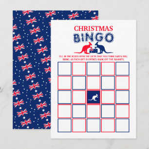 Kangaroo Beer, Australische vlag, Xmas Bingo Kaart