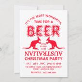 Kangaroo Bier, Australisch Kerstfeest Kaart (Voorkant)