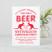 Kangaroo Bier, Australisch Kerstfeest Kaart (Staand voorkant)
