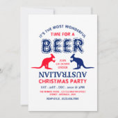 Kangaroo Bier, Australische Vlag Kerstfeest Kaart (Voorkant)